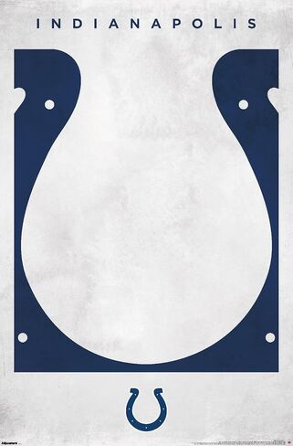 Trends International NFL Indianapolis Colts - Logo 25 Wall Poster, 34L x 22.4W, Unframed Version in Saudi Arabia