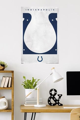 Trends International NFL Indianapolis Colts - Logo 25 Wall Poster, 34L x 22.4W, Unframed Version in Saudi Arabia