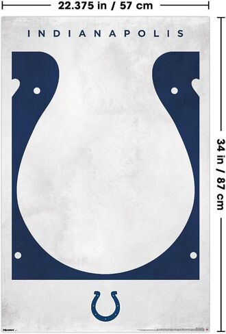 Trends International NFL Indianapolis Colts - Logo 25 Wall Poster, 34L x 22.4W, Unframed Version in Saudi Arabia
