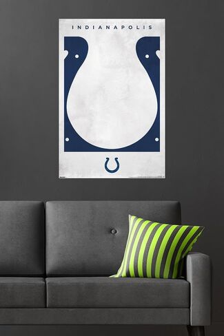 Trends International NFL Indianapolis Colts - Logo 25 Wall Poster, 34L x 22.4W, Unframed Version in Saudi Arabia