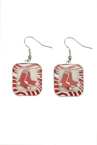 MLB Boston Red Sox Zebra Earrings in Saudi Arabia