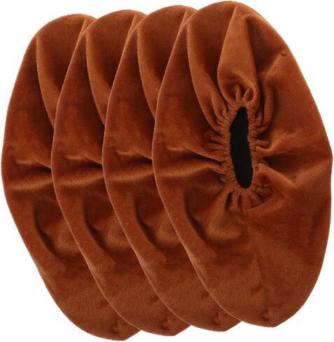 BESPORTBLE 2pairs Bowling Shoe Covers for Adults Non-Slip Reusable Shoe Protector Booties for Indoor Use Slip Design for Comfort and Durability Brown in Saudi Arabia