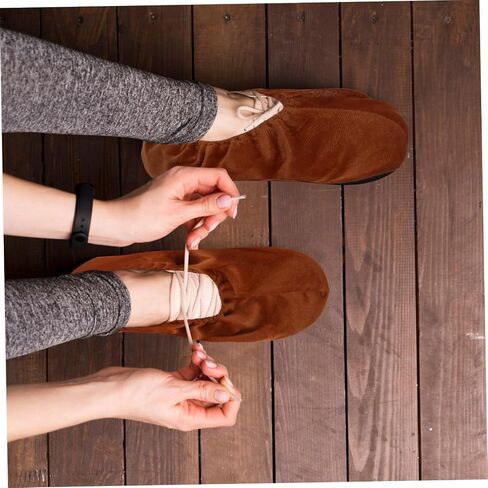 BESPORTBLE 2pairs Bowling Shoe Covers for Adults Non-Slip Reusable Shoe Protector Booties for Indoor Use Slip Design for Comfort and Durability Brown in Saudi Arabia