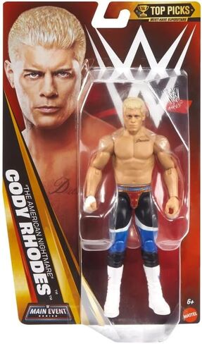 مجسم شخصية كودي رودز من WWE Mattel، أفضل اللقطات لسلسلة الأحداث الرئيسية، نجم سوبر ستار قابل للتجميع مقاس 15.24 سم مع 14 نقطة مفصلية ومظهر يشبه الحياة in Saudi Arabia