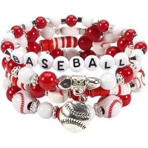 Blue Drop Game Day Bracelets for Women Men Beaded Football Baseball Soccer Rugby Basketball Volleyball Bracelets Sports Fans Jewelry in Kuwait