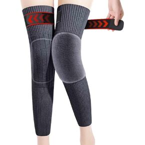 Long cashmere knee pads, winter knee pads, warm cashmere socks, and leggings, gifts for parents (Black,XL) in Saudi Arabia