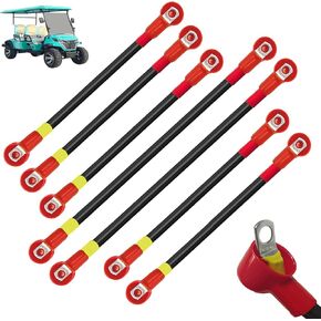 Golf Cart Battery Cables for EZGO TXT 1994-Up – 4 AWG 7PCS Pure Copper Wiring Kit for 36V/48V Carts, Heavy-Duty Battery Wires with Insulated Terminals, Heat & Corrosion Resistant in Saudi Arabia
