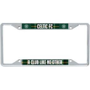 Desert Cactus Celtic FC إكسسوارات السيارات الاسكتلندية Bhoys Celts لكرة القدم وكرة القدم المعدنية إطار لوحة الترخيص وحامل العلامات للأمام أو الخلف من السيارة (الإطار - التصميم E) in Kuwait