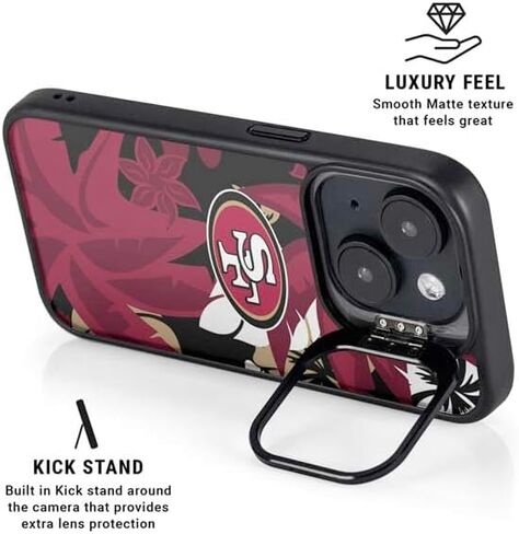 حافظة هاتف Skinit Kickstand متوافقة مع iPhone 14 Plus - تصميم رؤية مزدوجة مرخص رسميًا من NFL San Francisco 49ers in Saudi Arabia