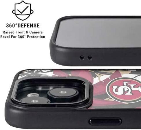 حافظة هاتف Skinit Kickstand متوافقة مع iPhone 14 Plus - تصميم رؤية مزدوجة مرخص رسميًا من NFL San Francisco 49ers in Saudi Arabia