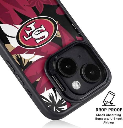 حافظة هاتف Skinit Kickstand متوافقة مع iPhone 14 Plus - تصميم رؤية مزدوجة مرخص رسميًا من NFL San Francisco 49ers in Saudi Arabia