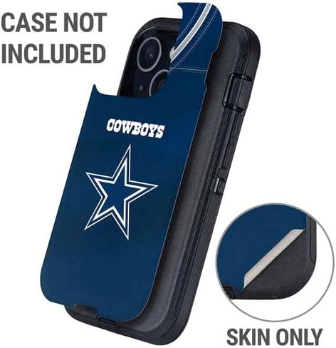 غلاف هاتف Skinit متوافق مع OtterBox Defender iPhone 15 Plus - تصميم جيرسي لفريق NFL Dallas Cowboys مرخص رسميًا in Saudi Arabia