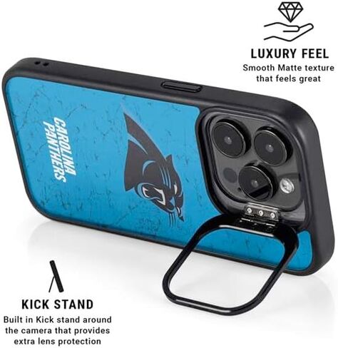 Skinit Kickstand Phone Case Compatible with iPhone 15 Pro Max - Officially Licensed NFL Carolina Panthers Large Logo Design in Saudi Arabia