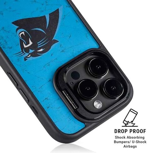 Skinit Kickstand Phone Case Compatible with iPhone 15 Pro Max - Officially Licensed NFL Carolina Panthers Large Logo Design in Saudi Arabia