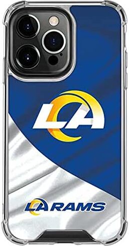 Skinit Clear Phone Case Compatible with iPhone 13 Pro - Officially Licensed NFL Los Angeles Rams Design in Saudi Arabia