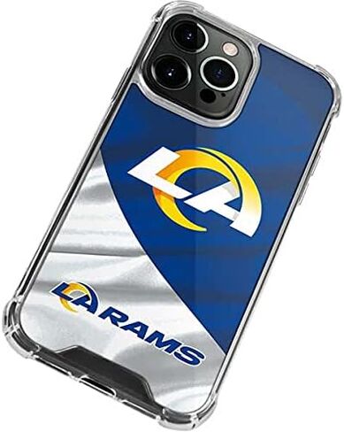 Skinit Clear Phone Case Compatible with iPhone 13 Pro - Officially Licensed NFL Los Angeles Rams Design in Saudi Arabia