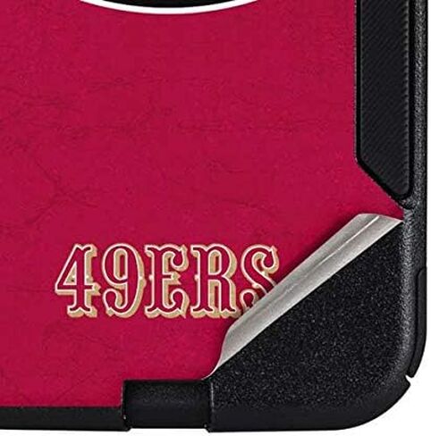 Skinit Decal Phone Skin Compatible with OtterBox Commuter Case for iPhone 12 - Officially Licensed NFL San Francisco 49ers Distressed Design in Saudi Arabia