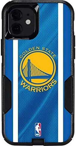 Skinit Decal Phone Skin Compatible with OtterBox Commuter Case for iPhone 12 - Officially Licensed NBA Golden State Warriors Jersey Design in Saudi Arabia