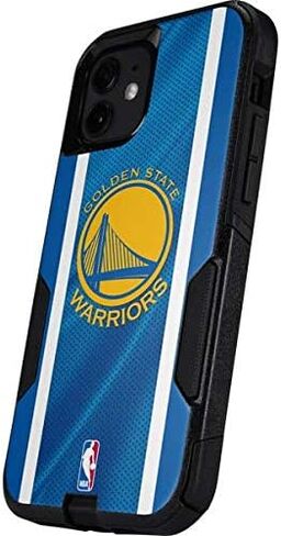 Skinit Decal Phone Skin Compatible with OtterBox Commuter Case for iPhone 12 - Officially Licensed NBA Golden State Warriors Jersey Design in Saudi Arabia