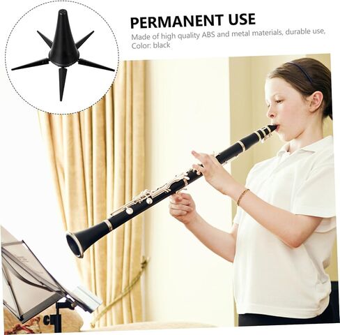Detachable Clarinet Stand Compact Leg Holder for Wind Instruments Sturdy Construction Portable Design for Clarinet Oboe Musicians in Saudi Arabia
