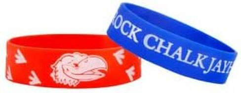 سوار NCAA Kansas Jayhawks Bulk Bandz (عبوة من 2)، أزرق in Saudi Arabia