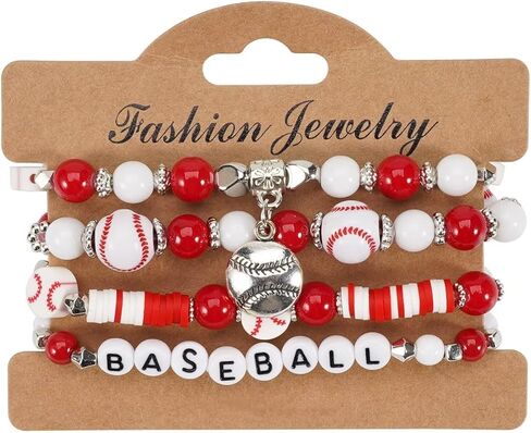 Blue Drop Game Day Bracelets for Women Men Beaded Football Baseball Soccer Rugby Basketball Volleyball Bracelets Sports Fans Jewelry in Kuwait