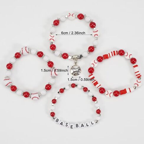 Blue Drop Game Day Bracelets for Women Men Beaded Football Baseball Soccer Rugby Basketball Volleyball Bracelets Sports Fans Jewelry in Kuwait