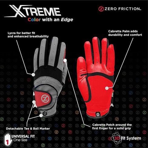 قفاز جولف رجالي من الجلد Xtreme Cabretta مناسب عالميًا من Zero Friction in Kuwait