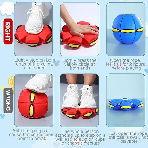 Magic Ball, Magic Meta Ball, Magics Bouncing Balls, Dual Form Freely Switchable, The MagicBall with 6 Light, Suitable for Indoor & Outdoor Use (Blue) in Saudi Arabia