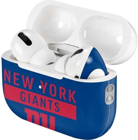 غلاف صوتي من Skinit متوافق مع AirPods Pro الجيل الثاني - تصميم مرخص رسميًا من NFL New York Giants in Saudi Arabia