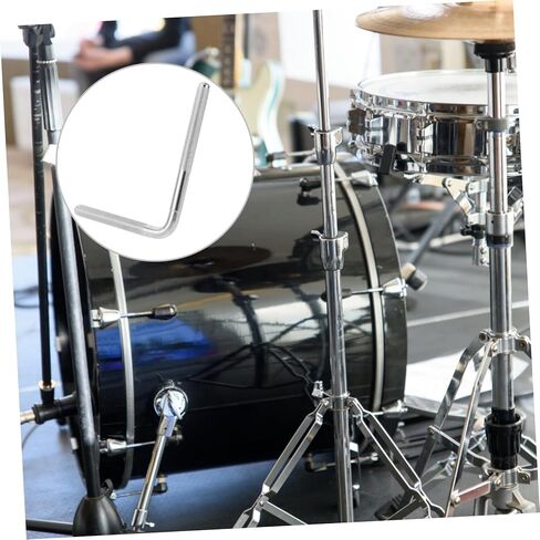 ذراع تمديد حامل جرس البقر لجرس البقر، جزء أداة الموسيقى، مجموعة طبل جرس البقر، قضيب جرس البقر المحمول، قضيب على شكل حرف L، ذراع على شكل حرف L، ملحق جرس البقر المعدني الفضي in Kuwait