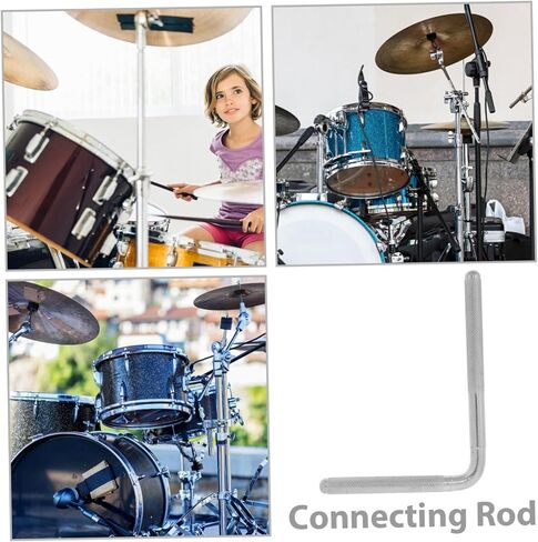 ذراع تمديد حامل جرس البقر لجرس البقر، جزء أداة الموسيقى، مجموعة طبل جرس البقر، قضيب جرس البقر المحمول، قضيب على شكل حرف L، ذراع على شكل حرف L، ملحق جرس البقر المعدني الفضي in Kuwait