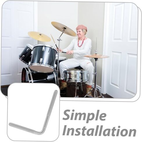 ذراع تمديد حامل جرس البقر لجرس البقر، جزء أداة الموسيقى، مجموعة طبل جرس البقر، قضيب جرس البقر المحمول، قضيب على شكل حرف L، ذراع على شكل حرف L، ملحق جرس البقر المعدني الفضي in Kuwait