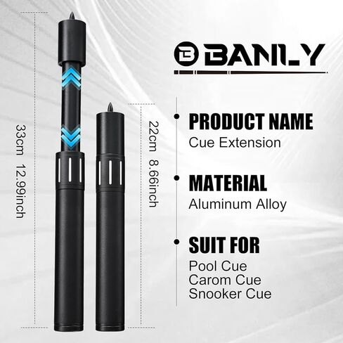 وصلة Banly مقاس 3 بوصة و5 بوصة و6 بوصة و8 بوصة مع 3 مصدات من ألياف الكربون ملحقات البلياردو MEZZ Predator PERI JFlowers Fury Pool Cue in Kuwait