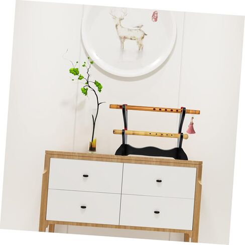 Wooden Flute Display Stand Durable Two Rack Holder for Flute and Sword Collection Practical Desktop Organizer with Simple Elegant Design for Music and Decor Enthusiasts in Saudi Arabia