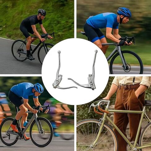 زوج واحد من أذرع فرامل أمان مزدوجة لدراجة الطريق العتيقة - مكابح يدوية من الألومنيوم مقاس 22.2 مم لدراجات الطرق ذات القضبان المسقطة in Kuwait