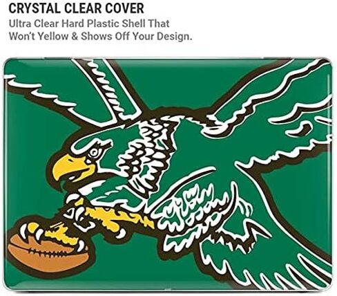 حافظة Skinit + غلاف متوافق مع جهاز MacBook Air 13in (2020) - تصميم شعار NFL Philadelphia Eagles Retro مرخص رسميًا in Saudi Arabia