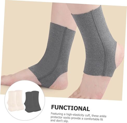 NOLITOY 2pairs Ankle Compression Sleeves for Sports of Ankle Protectors High Elasticity for Injury Prevention and Support for Men and Women Fitness Activities in Saudi Arabia