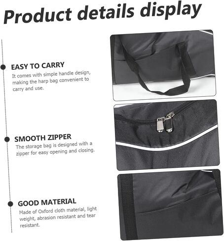 GALPADA Convenient Lyre Bag for Musicians Durable Storage Pouch for String Water Scratch Resistant Lightweight Carrying Design with Supple Lining for Optimal Protection in Saudi Arabia