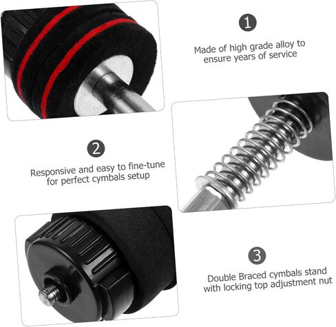 Kisangel 1set Quick Release Cymbal Fixing Nuts Drum Stand Parts for Easy Installation and High-grade for Performance in Saudi Arabia