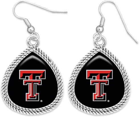 Texas Tech Red Raiders Willow Silver Earrings Licensed Gift TTU in Saudi Arabia