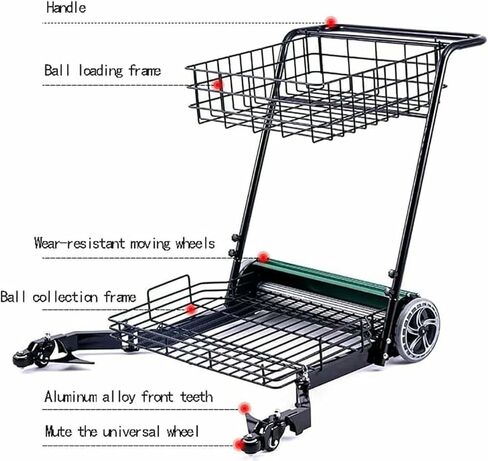 Tennis Ball Collectors,Hand Push Automatic Tennis Retriever Ball Basket Equipment,Tennis Ball Automatic Picking Machine,for Various Tennis Courts in Saudi Arabia