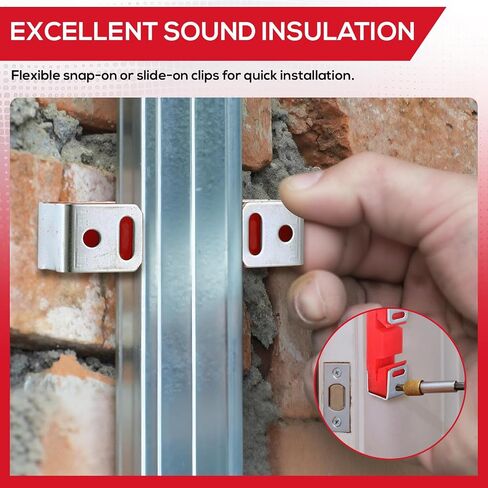 LEIFIDE 100 Pack Sound Isolation Clips Sound Proofing Mounting Blocking Clips Reduces Noisy Neighbors Soundproofing Resilient Channel for Home Office Apartment Recording Studio Walls and Ceilings in Saudi Arabia