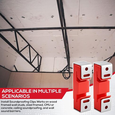 LEIFIDE 100 Pack Sound Isolation Clips Sound Proofing Mounting Blocking Clips Reduces Noisy Neighbors Soundproofing Resilient Channel for Home Office Apartment Recording Studio Walls and Ceilings in Saudi Arabia