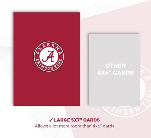 Desert Cactus The University of Alabama 5x7 Inch Greeting Card Crimson Tide Bama UA Single Folded Cardstock with Envelope Party Celebration Officially Licensed (5x7 Card A - Birthday) in Saudi Arabia