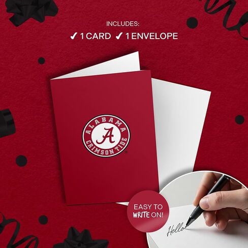 Desert Cactus The University of Alabama 5x7 Inch Greeting Card Crimson Tide Bama UA Single Folded Cardstock with Envelope Party Celebration Officially Licensed (5x7 Card A - Birthday) in Saudi Arabia