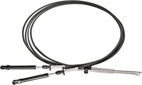 2PCS 11FT خنق التحول كابل التحكم عن بعد متوافق مع جونسون / لEvinrude / لOMC، كابل خنق قارب استبدال 0173111، أسود in Kuwait
