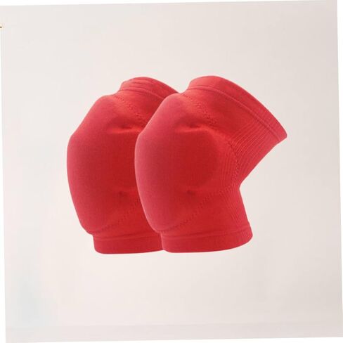 1pair Collision Thicken Sponge Knee Pads for Sports Breathable Cycling Basketball Protector for Adults Lightweight and Non- Design Red in Kuwait