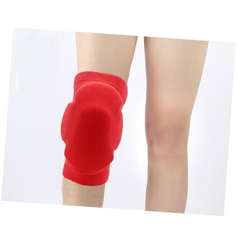 1pair Collision Thicken Sponge Knee Pads for Sports Breathable Cycling Basketball Protector for Adults Lightweight and Non- Design Red in Kuwait
