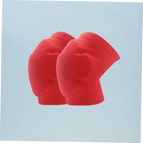 1pair Collision Thicken Sponge Knee Pads for Sports Breathable Cycling Basketball Protector for Adults Lightweight and Non- Design Red in Kuwait